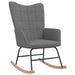 Rocking Chair with a Stool Dark Grey Fabric Txnbok