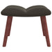 Rocking Chair with a Stool Dark Grey Velvet Txnopo