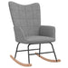 Rocking Chair with a Stool Light Grey Fabric Txnbon