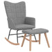 Rocking Chair with a Stool Light Grey Fabric Txnbon