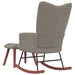 Rocking Chair with a Stool Light Grey Velvet Txnopb
