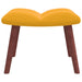Rocking Chair with a Stool Mustard Yellow Velvet Txnopi
