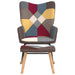 Rocking Chair with a Stool Patchwork Fabric Txnokx