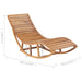 Rocking Sunlounger Solid Teak Wood Aktkb