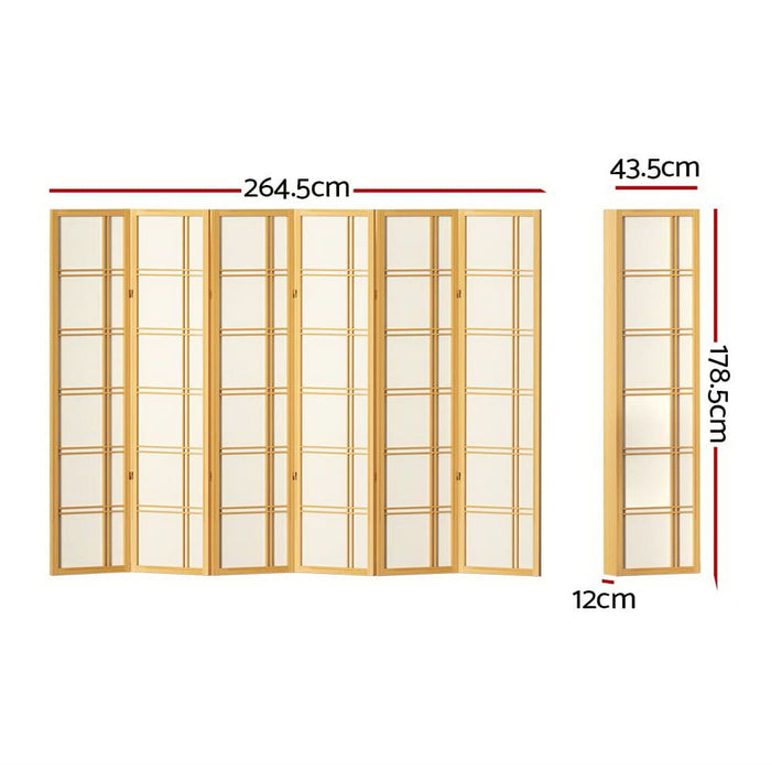 Room Divider Screen Privacy Wood Dividers Stand 6 Panel