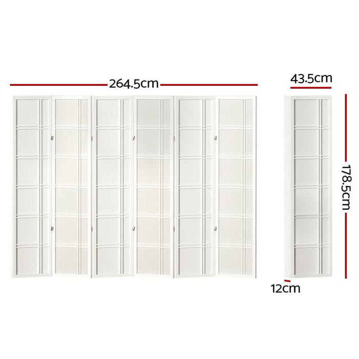 Room Divider Screen Privacy Wood Dividers Stand 6 Panel