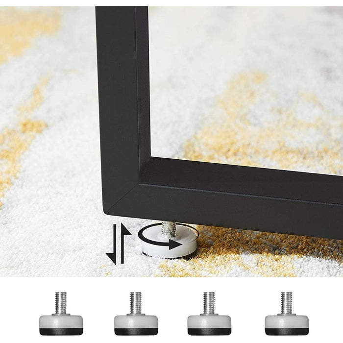 Round Coffee Table Rustic Brown And Black