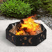 Round Fire Pit Ring Outdoor Fireplace Camping Firepit Steel