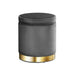Goslash Picks Round Velvet Ottoman Foot Stool with Storage