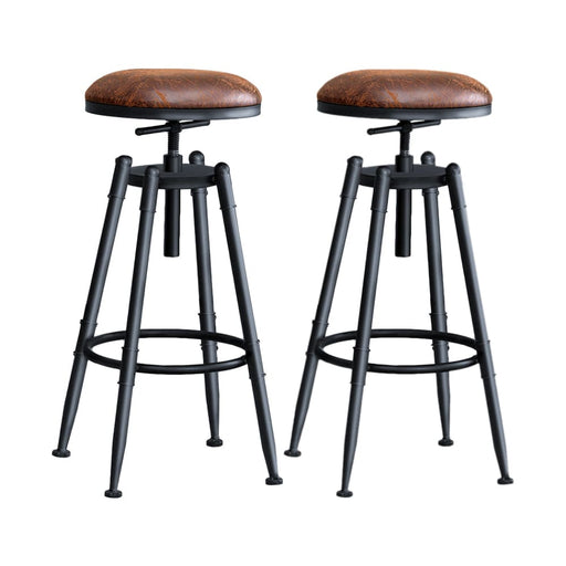 Goslash Picks 2x Rustic Industrial Bar Stool Kitchen