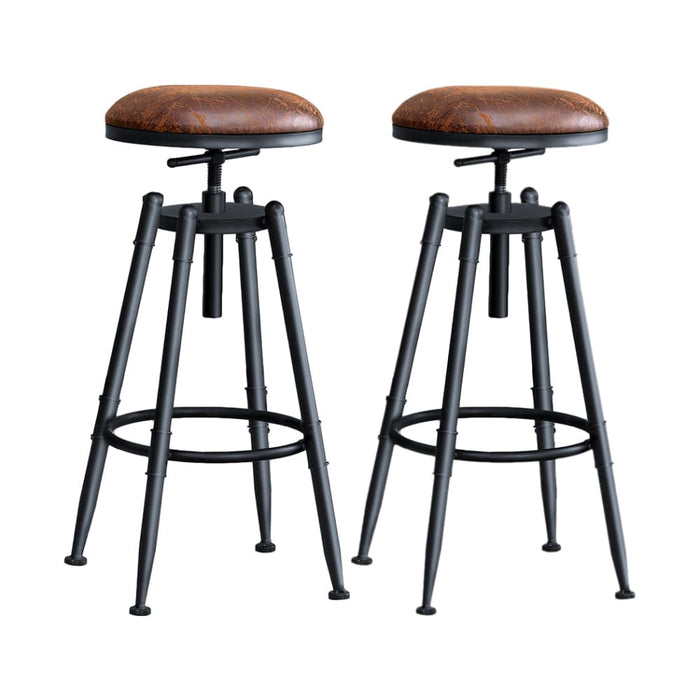Goslash Picks 2x Rustic Industrial Bar Stool Kitchen