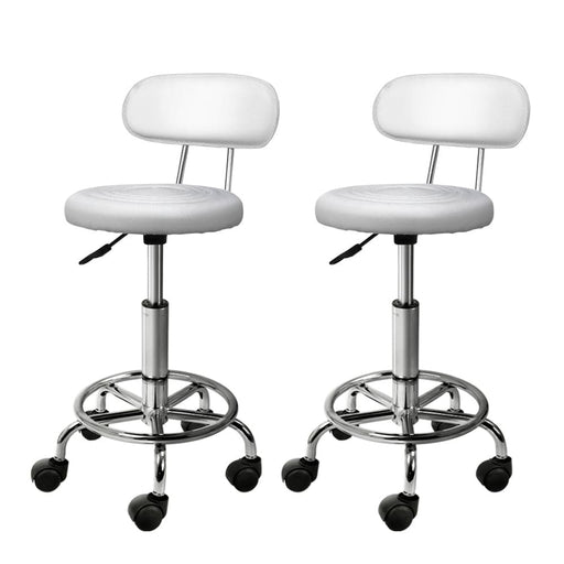 Goslash Picks 2x Saddle Salon Stool Swivel Backrest Chair