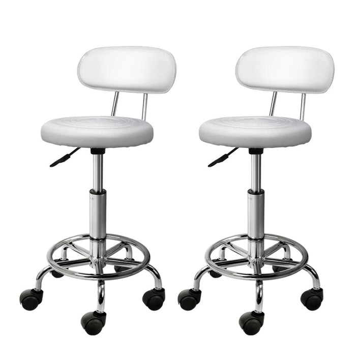 Goslash Picks 2x Saddle Salon Stool Swivel Backrest Chair