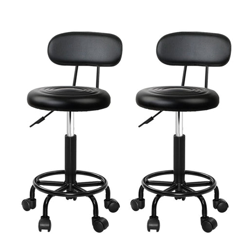 Goslash Picks 2x Salon Stool Swivel Round Barber Hair Bar