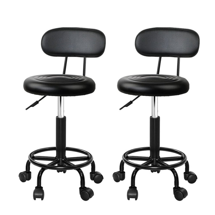 Goslash Picks 2x Salon Stool Swivel Round Barber Hair Bar