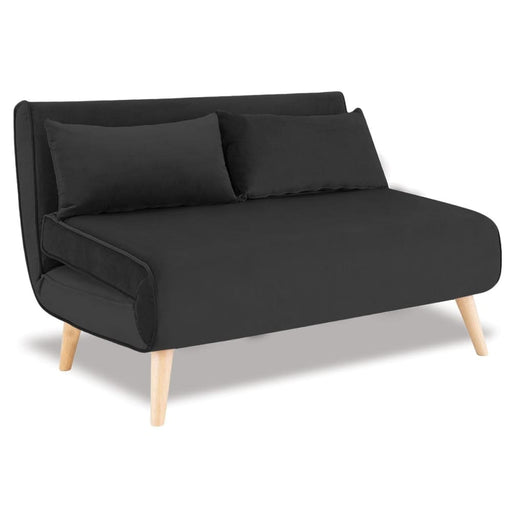 Sarantino 2 - seater Adjustable Sofa Bed Lounge Faux Velvet