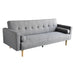 Sarantino 3 Seater Linen Sofa Bed Couch With Pillows