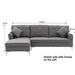 Sarantino Linen Corner Sofa Couch Lounge L - shape Right