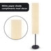 Sarantino Metal Floor Lamp with White Paper Wrinkle Shade