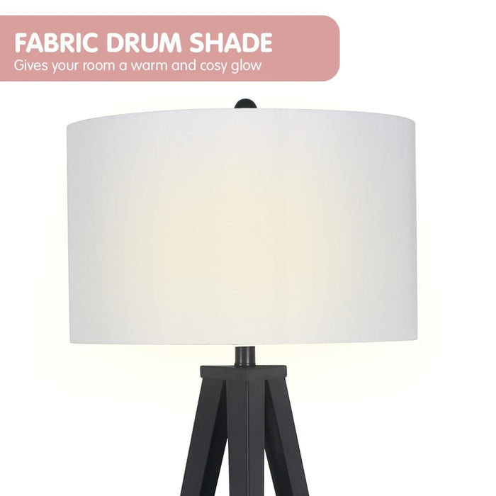 Sarantino Minimalist Modern Tripod Floor Lamp Black