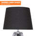Sarantino Wooden Tripod Table Lamp With Black Taper Fabric