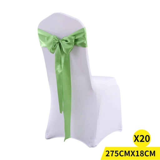 20x Satin Chair Sashes Cloth Cover Wedding Party Event