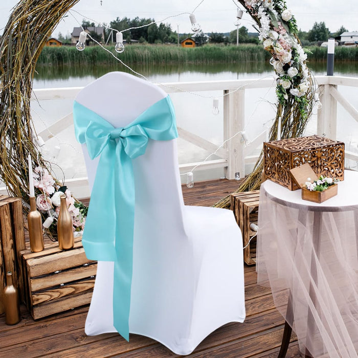 Goslash Picks 20x Satin Chair Sashes Cloth Cover Wedding