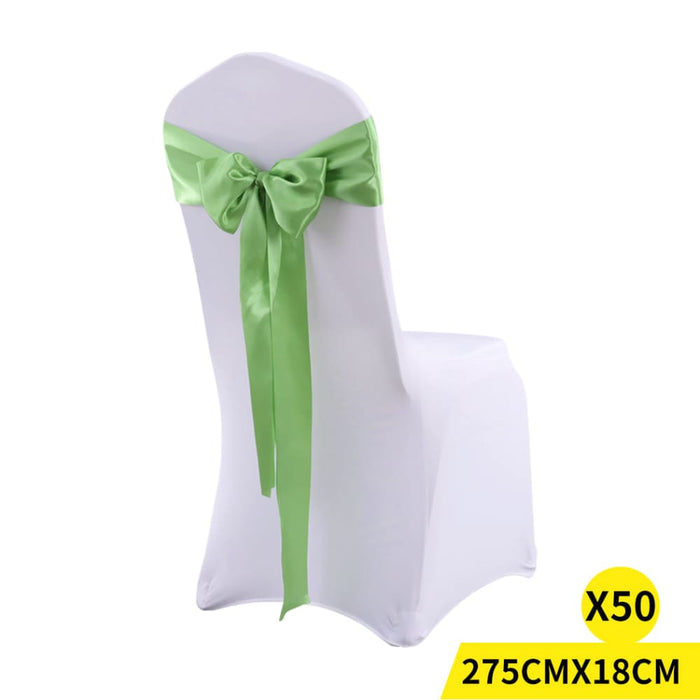 Goslash Picks 50x Satin Chair Sashes Cloth Cover Wedding
