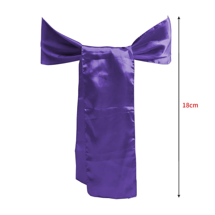 Goslash Picks 50x Satin Chair Sashes Cloth Cover Wedding