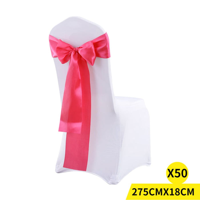 Goslash Picks 50x Satin Chair Sashes Cloth Cover Wedding
