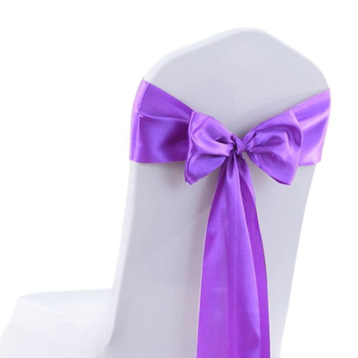 Goslash Picks 50x Satin Chair Sashes Cloth Cover Wedding