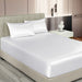 Satin Sheet Set 3 Piece Fitted Pillowcase Soft - Queen