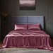 Satin Sheet Set 4 Piece Fitted Flat Pillowcases - King -