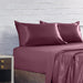Satin Sheet Set 4 Piece Fitted Flat Pillowcases - King -