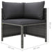 Sectional Corner Sofa with Cushions Grey Poly Rattan Totakt
