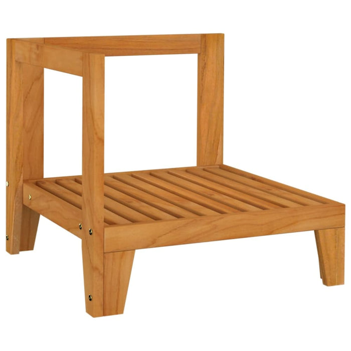 Sectional Corner Sofa and Dark Grey Cushions Solid Acacia