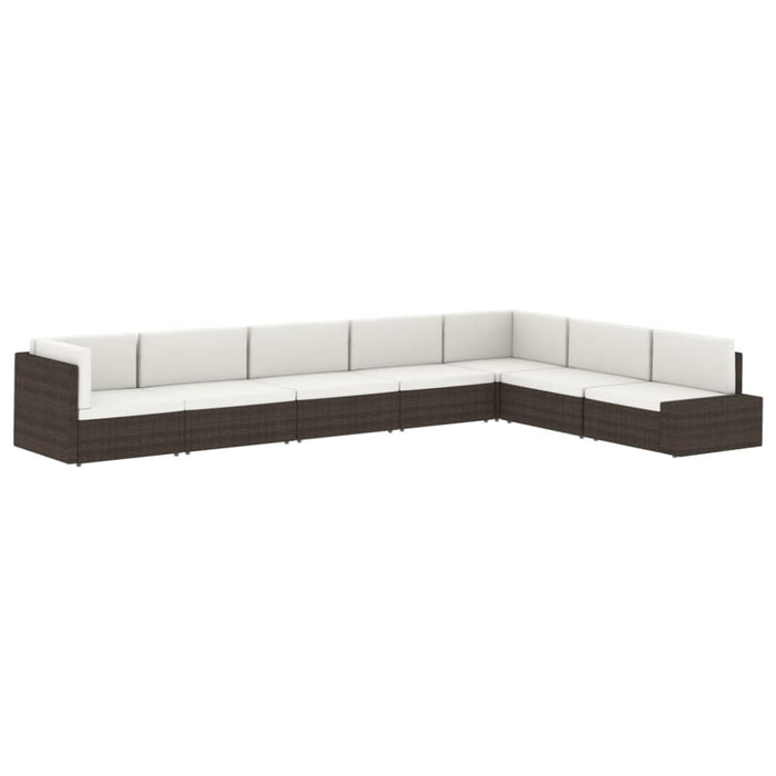 Sectional Sofa 3-seater Poly Rattan Black Akpbl