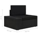 Sectional Sofa 3-seater Poly Rattan Black Akpbl