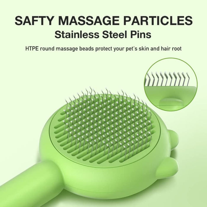 Self Cleaning Pet Slicker Grooming Shedding Comb Removes