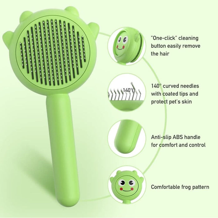 Self Cleaning Pet Slicker Grooming Shedding Comb Removes