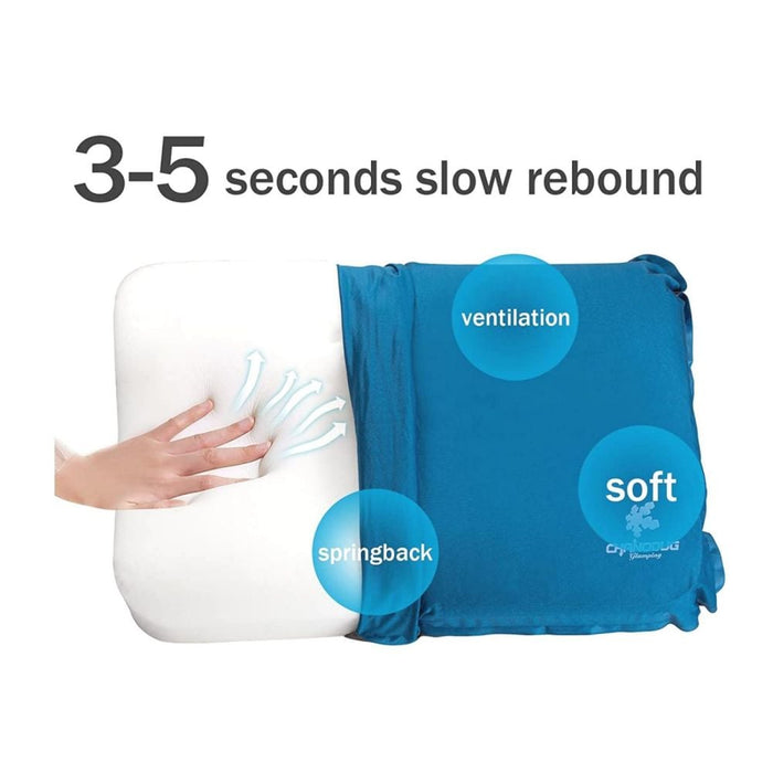 Self Inflating Camping Pillow With Ergonomic 4d Support -