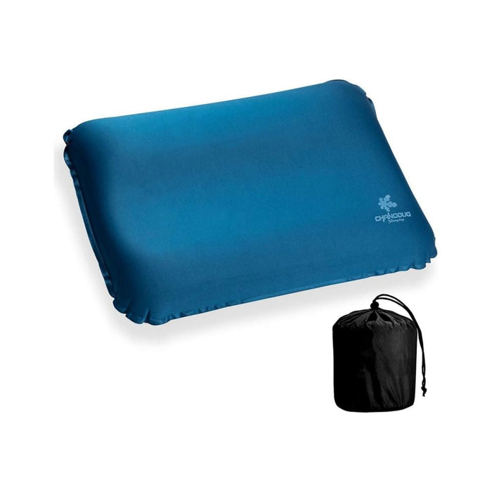Self Inflating Camping Pillow With Ergonomic 4d Support -