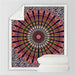Sherpa Throw Blanket Turquoise Paisley Mandala Design