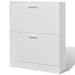 Shoe Cabinet With 2 Compartments Wooden White Xaoxax