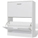 Shoe Cabinet With 2 Compartments Wooden White Xaoxax