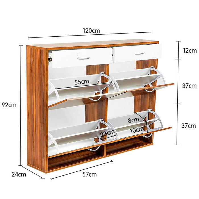 Shoe Cabinet Organizer Storage Rack 1200 x 240 920 - Brown
