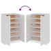 Shoe Cabinet White 59x35x100 Cm Engineered Wood Nooatk