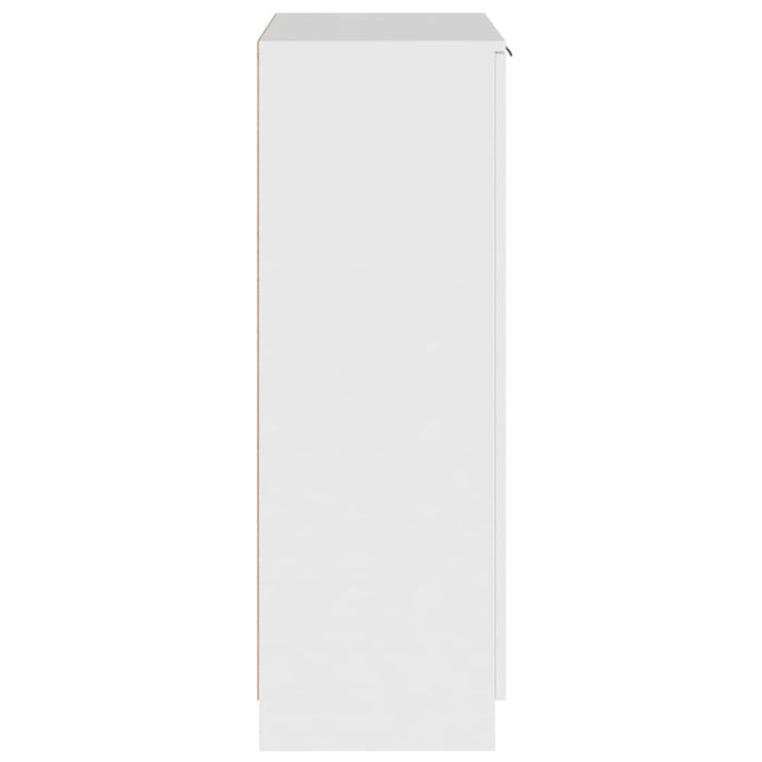 Shoe Cabinet White 59x35x100 Cm Engineered Wood Nooatk