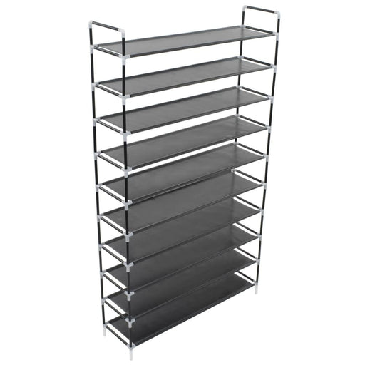 Shoe Rack With 10 Shelves Metal And Non - woven Fabric