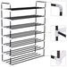 Shoe Rack With 7 Shelves Metal And Plastic Black Xaplxi